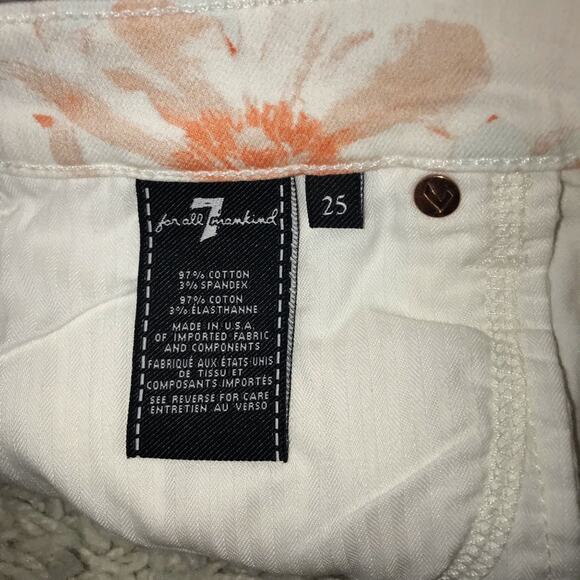 7 For All Mankind Women's Floral Cut Off Shorts - Picture 6 of 7